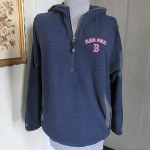 BOSTON RED SOX Blue Half Zip Fleece Hoodie